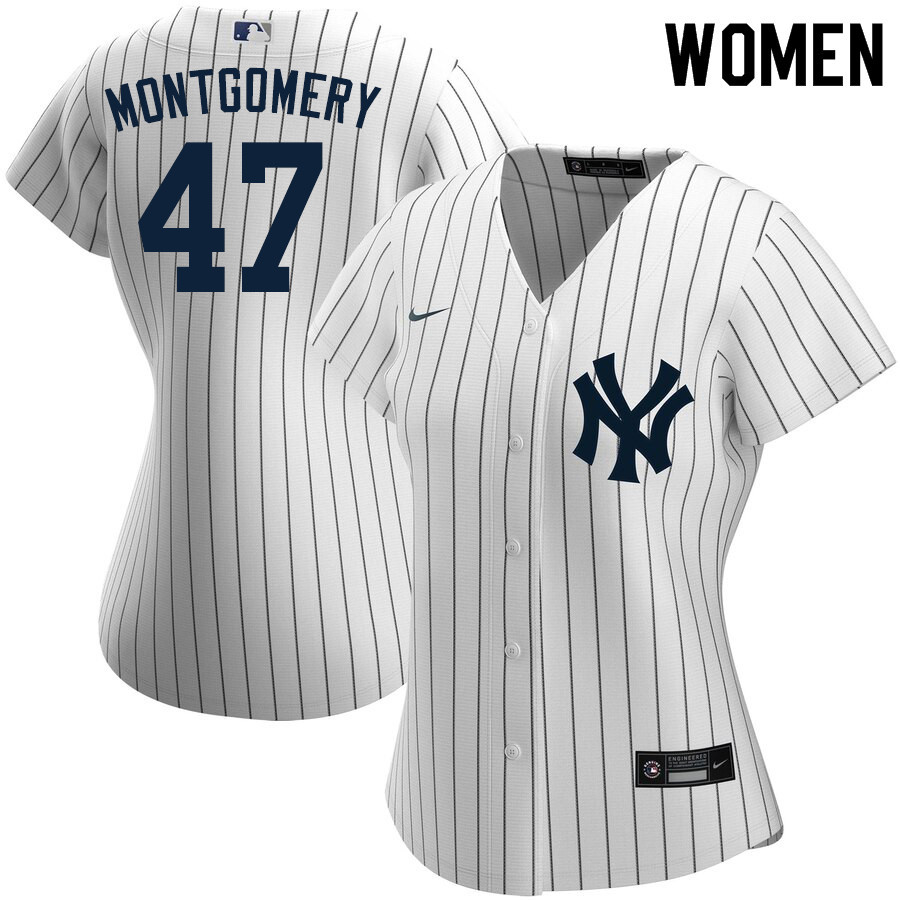 2020 Nike Women #47 Jordan Montgomery New York Yankees Baseball Jerseys Sale-White